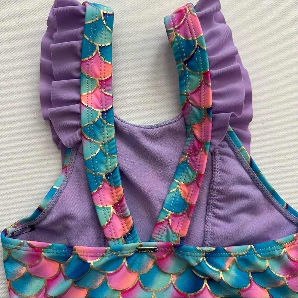 XOXO Girls Mermaid One Piece Swimsuit Size 4